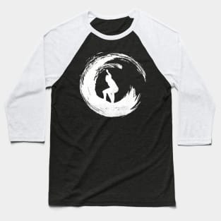 Enso Circle Zen Surfer Baseball T-Shirt